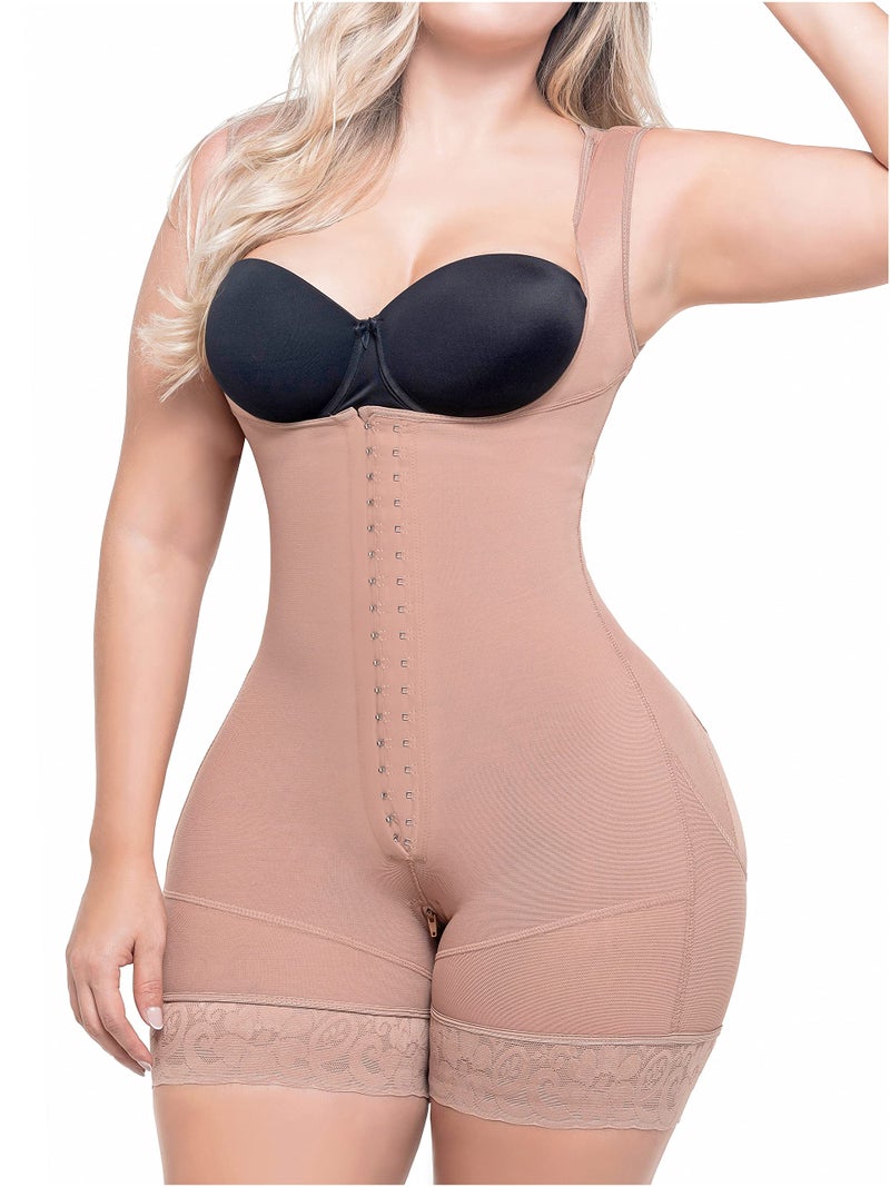 Sonryse Shapewear for women Fajas Colombianas Moldeadoras | Stage 2 Faja Tummy Control Shapewear after Tummy Tuck and Liposuction Mocha Medium - Image 1